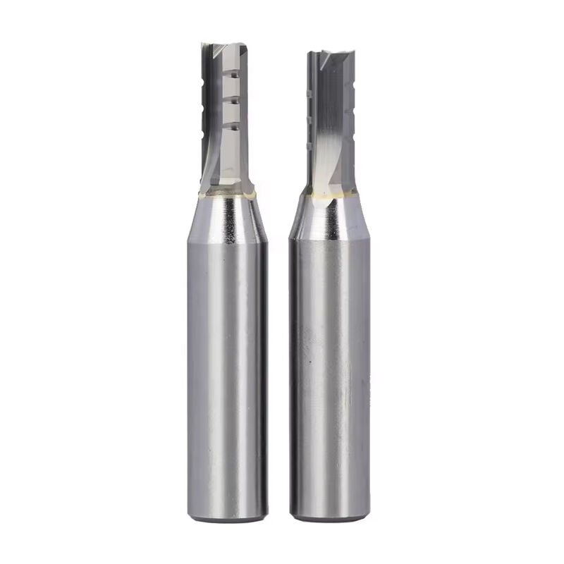 Broca de carburo sólido TCT de tres filos, fresa recta para madera, fresadora CNC