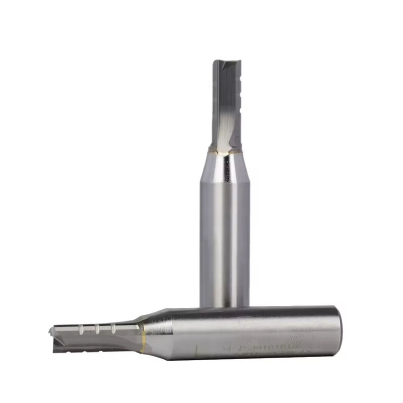 Broca de carburo sólido TCT de tres filos, fresa recta para madera, fresadora CNC