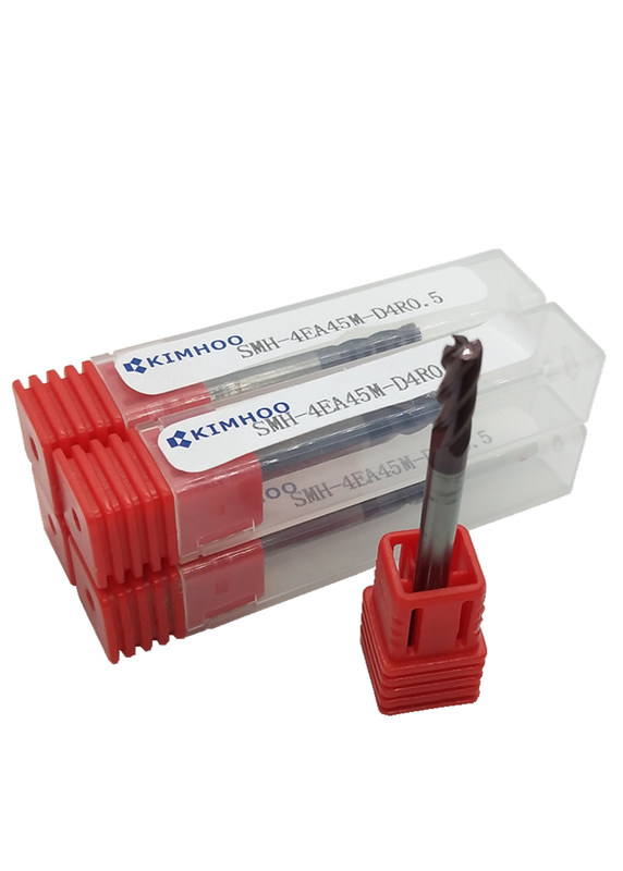 Color sólido del negro de los molinos de extremo del carburo del alto rendimiento SMH-4EA45M-D4R0.5